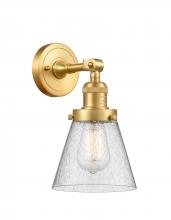 Innovations Lighting 203-SG-G64-LED - Cone - 1 Light - 6 inch - Satin Gold - Adjustable Sconce