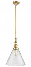 Innovations Lighting 206-SG-G44-L-LED - Cone - 1 Light - 12 inch - Satin Gold - Stem Hung - Adjustable Mini Pendant