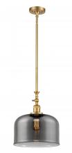 Innovations Lighting 206-SG-G73-L-LED - Bell - 1 Light - 12 inch - Satin Gold - Stem Hung - Adjustable Mini Pendant