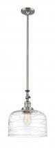 Innovations Lighting 206-SN-G713-L-LED - Bell - 1 Light - 12 inch - Brushed Satin Nickel - Stem Hung - Adjustable Mini Pendant