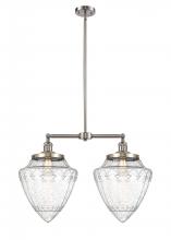 Innovations Lighting 209-SN-G664-12-LED - Bullet - 2 Light - 24 inch - Brushed Satin Nickel - Stem Hung - Adjustable Island Light