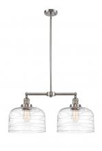 Innovations Lighting 209-SN-G713-L-LED - Bell - 2 Light - 21 inch - Brushed Satin Nickel - Stem Hung - Adjustable Island Light