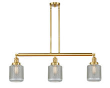 Innovations Lighting 213-SG-G262 - Stanton - 3 Light - 39 inch - Satin Gold - Stem Hung - Adjustable Island Light
