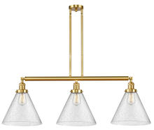 Innovations Lighting 213-SG-G44-L - Cone - 3 Light - 44 inch - Satin Gold - Stem Hung - Adjustable Island Light