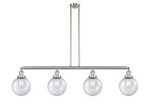 Innovations Lighting 214-SN-G204-8 - Beacon - 4 Light - 53 inch - Brushed Satin Nickel - Stem Hung - Adjustable Island Light