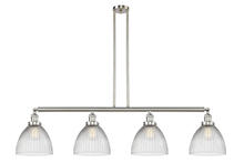 Innovations Lighting 214-SN-G222 - Seneca Falls - 4 Light - 51 inch - Brushed Satin Nickel - Stem Hung - Adjustable Island Light
