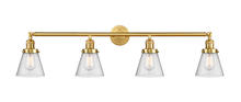 Innovations Lighting 215-SG-G64-LED - Cone - 4 Light - 42 inch - Satin Gold - Adjustable Bath Vanity Light