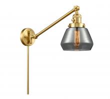 Innovations Lighting 237-SG-G173-LED - Fulton - 1 Light - 8 inch - Satin Gold -Adjustable Swing Arm
