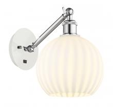 Innovations Lighting 317-1W-WPC-G1217-8WV - White Venetian - 1 Light - 8 inch - White Polished Chrome - Adjustable Sconce