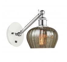 Innovations Lighting 317-1W-WPC-G96 - Fenton - 1 Light - 7 inch - White Polished Chrome - Adjustable Sconce