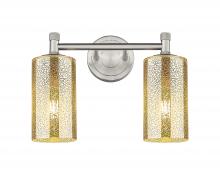 Innovations Lighting 434-2W-SN-G434-7ME - Crown Point - 2 Light - 14 inch - Satin Nickel - Bath Vanity Light