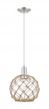 Innovations Lighting 716-1P-SN-G122-10RB - Farmhouse Rope - 1 Light - 10 inch - Brushed Satin Nickel - Cord hung - Mini Pendant