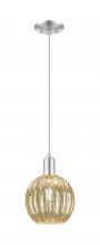 Innovations Lighting 716-1P-SN-G458-7ME - Preston Globe - 1 Light - 6 inch - Brushed Satin Nickel - Cord hung - Mini Pendant