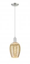 Innovations Lighting 716-1S-SN-G457-6ME - Preston Flute - 1 Light - 6 inch - Brushed Satin Nickel - Mini Pendant