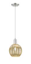 Innovations Lighting 716-1S-SN-G458-7ME - Preston Globe - 1 Light - 6 inch - Brushed Satin Nickel - Mini Pendant