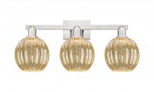 Innovations Lighting 716-3W-SN-G458-7ME - Preston Globe - 3 Light - 26 inch - Brushed Satin Nickel - Bath Vanity Light