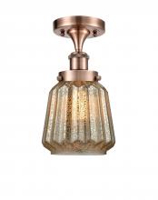 Innovations Lighting 916-1C-AC-G146 - Chatham - 1 Light - 6 inch - Antique Copper - Semi-Flush Mount
