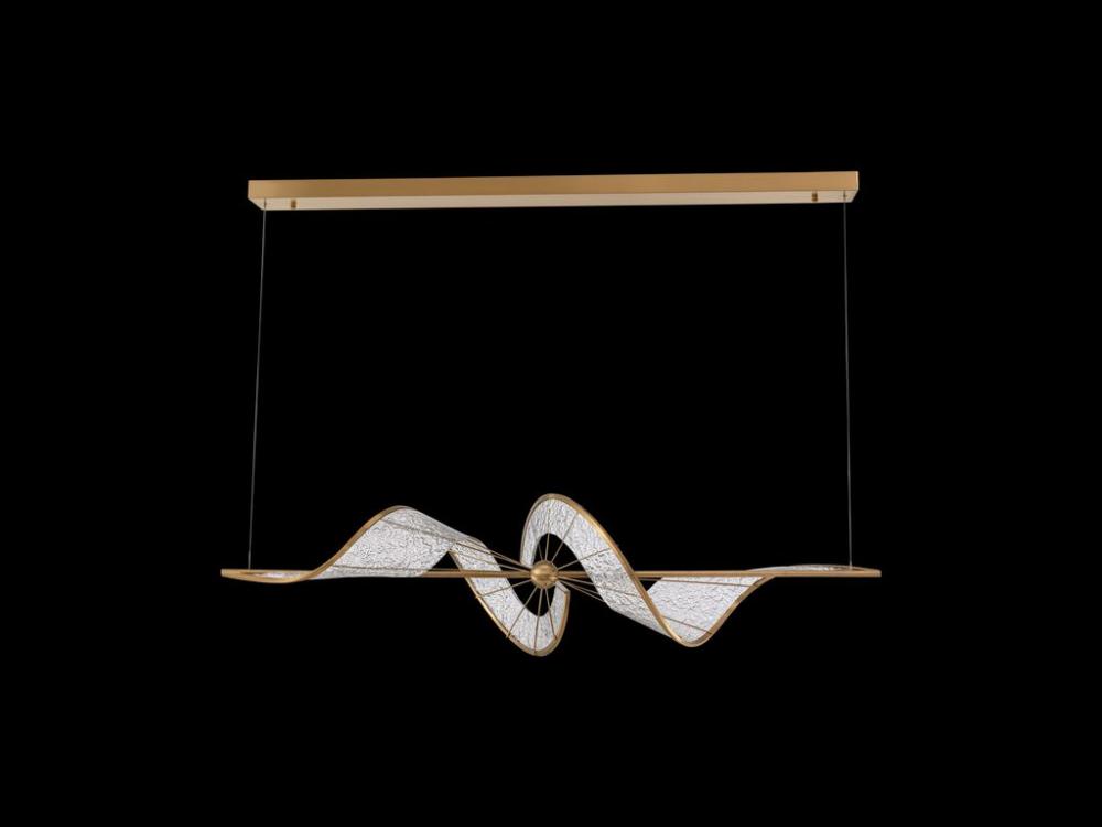 Aurora LED Linear Pendant in Brushed Champagne
