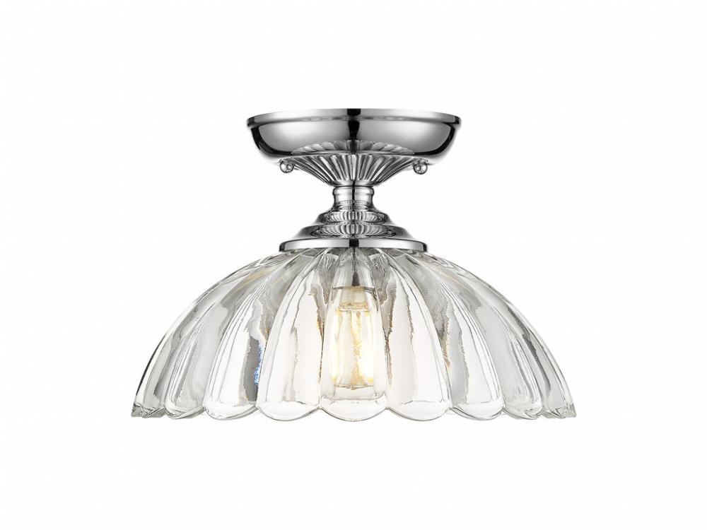 Audra 1-Light Vanity Light in Pewter with Clear Glass