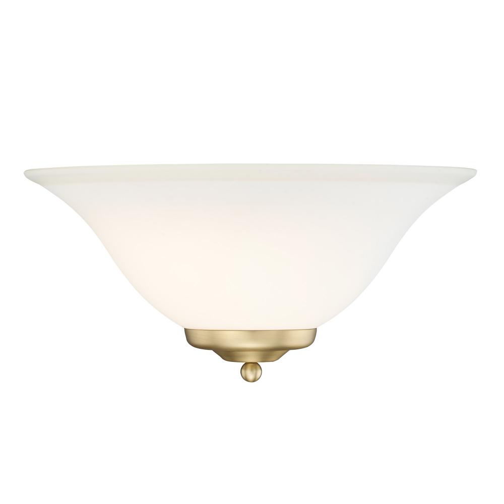 Multi-Family 1 Light Wall Sconce in Brushed Champagne Bronze with Opal Glass Shade