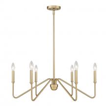 Golden 3690-6 BCB - Kennedy BCB 6 Light Chandelier in Brushed Champagne Bronze