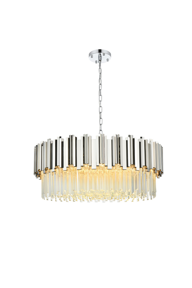 Willow 32 inch Chandelier in Chrome