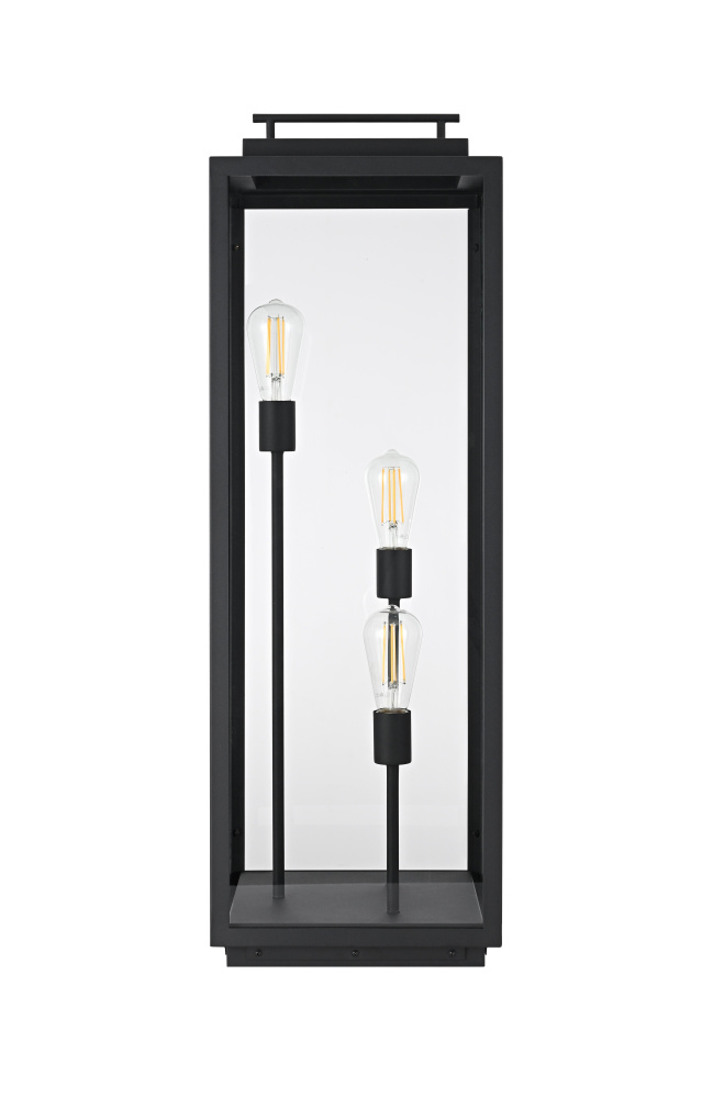 Valentin 12 inch Outdoor Lawn Light in Black