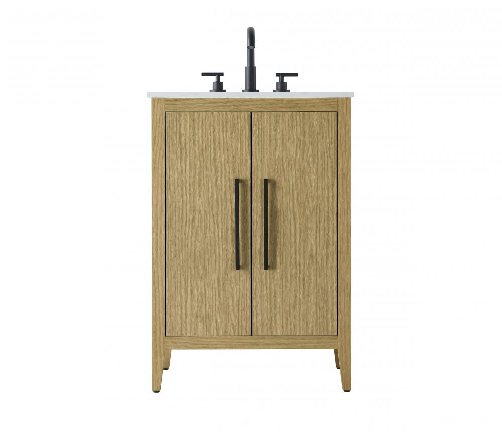 Vanity Cabinet 2Dr 24x21.5x35 Honey Brown