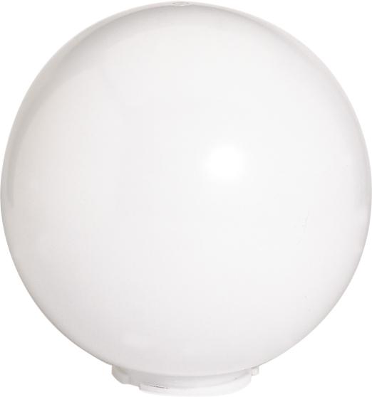 12 Inch White Acrylic Globe; 12 inch Diameter; 5-1/4 inch Fitter