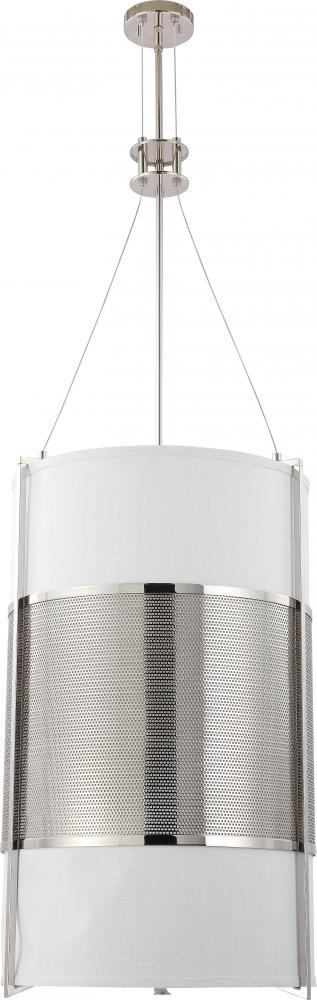 Diesel - 6 Light Vertical Pendant w/ Slate Gray Fabric Shade