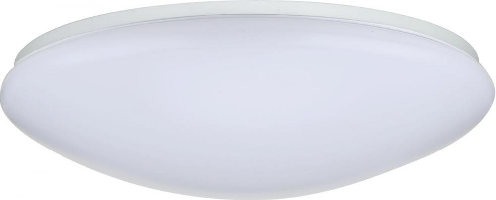 19" Flush Mounted LED Light Fixture - White Finish; 120-277 volts