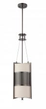 Nuvo 60/4431 - Diesel - 1 Light Vertical Pendant with Khaki Fabric Shade - Hazel Bronze Finish