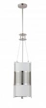 Nuvo 60/4441 - Diesel - 1 Light Vertical Pendant with Slate Gray Fabric Shade - Polished Nickel Finish