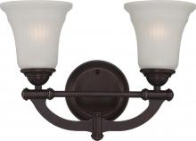 Nuvo 60/5312 - 2-Light Vanity Light Fixture in Georgetown Bronze Finish with Frosted Ribbed Glass