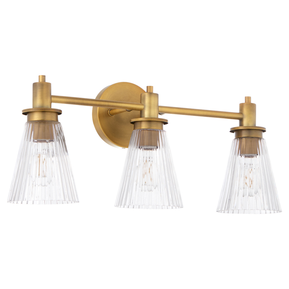 LAWTON 3 LIGHT VANITY - BRUSHED BRASS