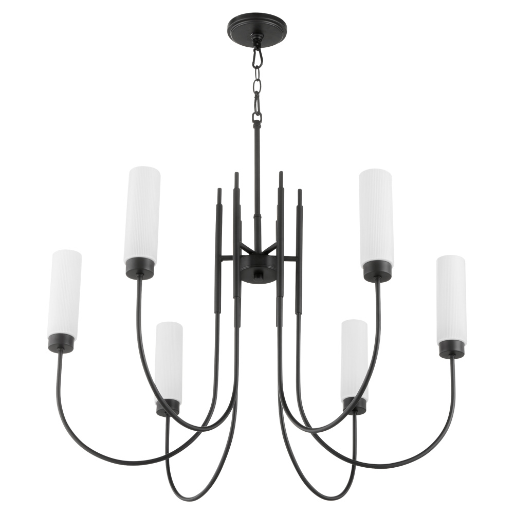 JEROME 6 LIGHT CHANDELIER - MATTE BLACK
