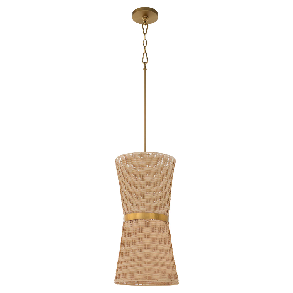 FAIRVIEW 2 LIGHT PENDANT - BRUSHED BRASS