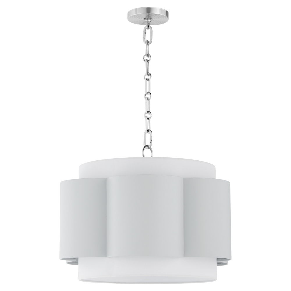 BELINDER 4 LIGHT PENDANT - BRITTANY BLUE/CHROME