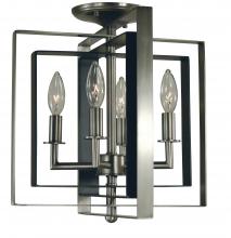 Framburg 4861 BN/MBLACK - 4-Light Symmetry Flush Mount/Semi Flush Mount